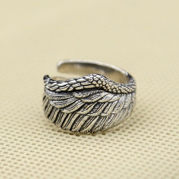 925 sterling silver fashion jewelry vintage style band ring eagle wing design open end adjustable for men and women wholesale free shipping
925 sterling silver fashion jewelry vintage style band ring eagle wing design open end adjustable for men and women wholesale free shipping
