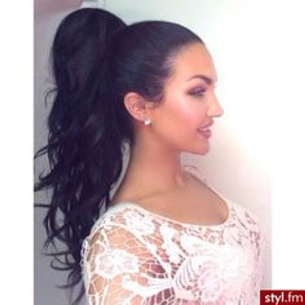 fashion women wavy curly ponytail hairpiece 100 human hair drawstring ponytails brazilian virgin hair pony tail extension 140g #1 color, Black
fashion women wavy curly ponytail hairpiece 100 human hair drawstring ponytails brazilian virgin hair pony tail extension 140g #1 color, Black