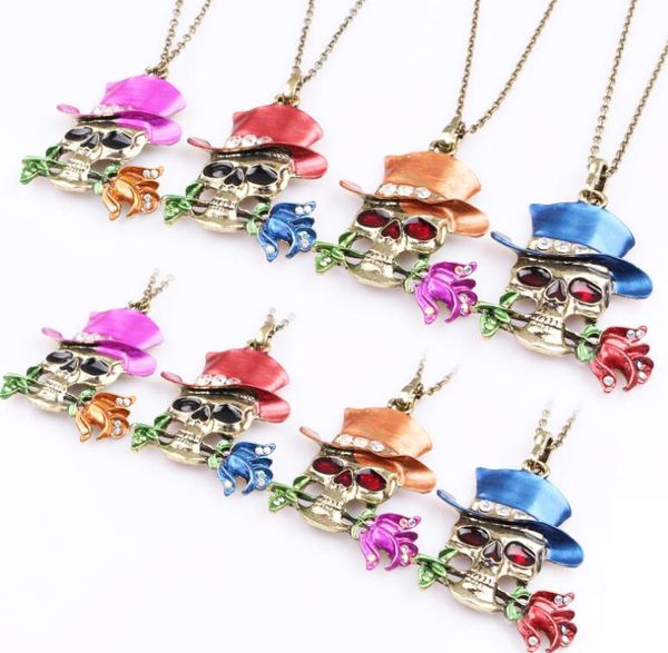 good a++ warrior halloween skull necklace female magic artist rose pendant n600 (with chain) mix order 20 pieces a lot, Silver
good a++ warrior halloween skull necklace female magic artist rose pendant n600 (with chain) mix order 20 pieces a lot, Silver