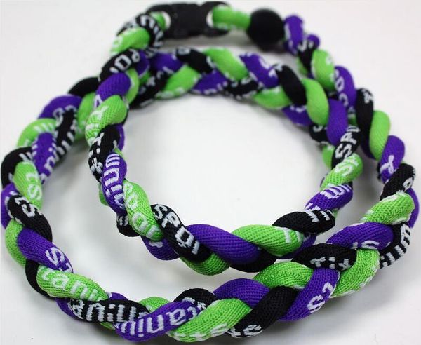 promotion - 400pcs/lot baseball sports titanium 3 rope braided purple black green ge necklace rt049, Golden;silver
promotion - 400pcs/lot baseball sports titanium 3 rope braided purple black green ge necklace rt049, Golden;silver