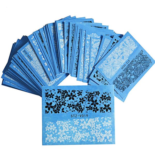 wholesale-sweet trend 48sheet nail art water transfer decals stickers flower lace fashion nail tips black/white manicure decor stzv001-048
wholesale-sweet trend 48sheet nail art water transfer decals stickers flower lace fashion nail tips black/white manicure decor stzv001-048