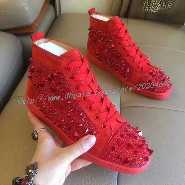 Women rivet neaker red leather with pike high red bottom fa hion neaker luxury brand flat comfortable men ca ual hoe
Women rivet neaker red leather with pike high red bottom fa hion neaker luxury brand flat comfortable men ca ual hoe