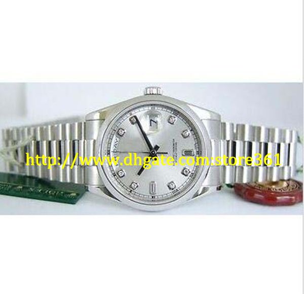 store361 new arrive watch mens 36mm platinum president silver diamond dial 118206, Slivery;brown
store361 new arrive watch mens 36mm platinum president silver diamond dial 118206, Slivery;brown