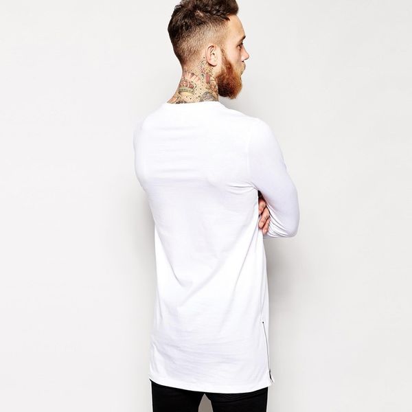 fashion decoration street long high wish men's long sleeve tee side zipper cotton 100 hop with hip sleeve t-shirt ceplv, Black
fashion decoration street long high wish men's long sleeve tee side zipper cotton 100 hop with hip sleeve t-shirt ceplv, Black
