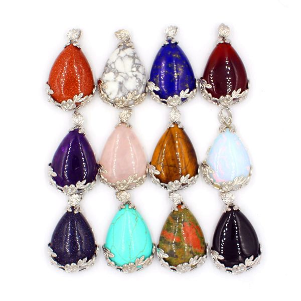 water drop pendants pendulum necklace chain women jewelry natural gem stone pendant energy balance reiki pendulum charms jewelry, Silver
water drop pendants pendulum necklace chain women jewelry natural gem stone pendant energy balance reiki pendulum charms jewelry, Silver