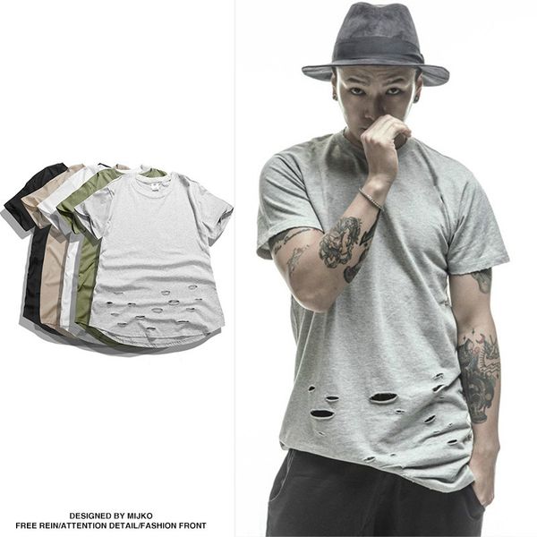 Kanye T shirt Men Curved Hem Hole Hip Hop Tshirt Cotton Blends Extended T-Shirt Mens Harajuku Streetwear Tee Shirt Homme 
Kanye T shirt Men Curved Hem Hole Hip Hop Tshirt Cotton Blends Extended T-Shirt Mens Harajuku Streetwear Tee Shirt Homme