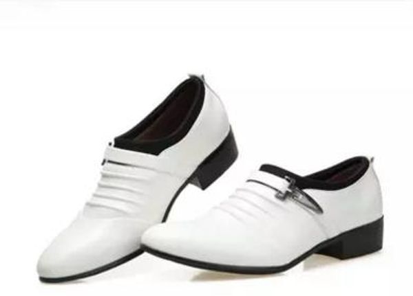 2017 men dress cotton shoes handsome oxford leather genuine leather shoes white pointed social shoes 56, Black
2017 men dress cotton shoes handsome oxford leather genuine leather shoes white pointed social shoes 56, Black