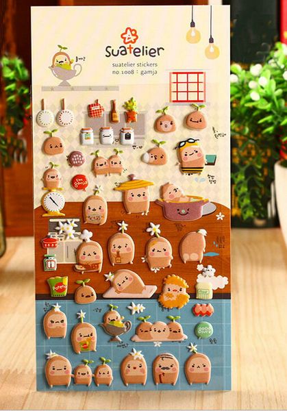 wholesale- 1 sheet diy cartoon potato life 3d bubbles decorative stickers cellphone decal gift
wholesale- 1 sheet diy cartoon potato life 3d bubbles decorative stickers cellphone decal gift