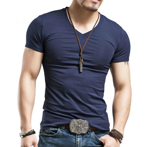 Men's Tops Tees summer new cotton v neck short sleeve t shirt men fashion trends fitness tshirt free shipping LT39 size 5XL
Men's Tops Tees summer new cotton v neck short sleeve t shirt men fashion trends fitness tshirt free shipping LT39 size 5XL