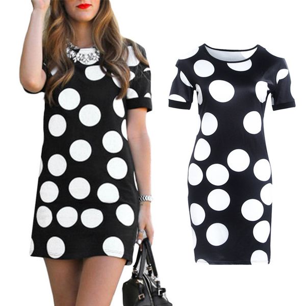 party dresses women summer polka dot printed short sleeve slim mini dress beach dress for women plus size vestidos, Black;gray
party dresses women summer polka dot printed short sleeve slim mini dress beach dress for women plus size vestidos, Black;gray