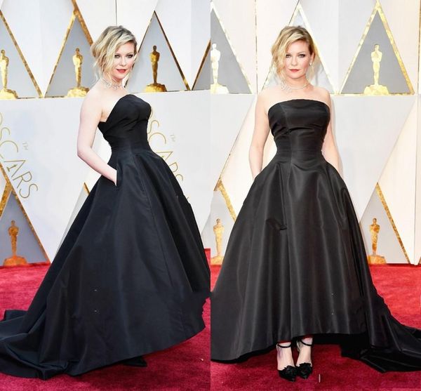 kirsten dunst 89th oscars 2017 celebrity evening dresses black ball gown strapless hi-lo ruffled formal prom dress party gowns, Black;red
kirsten dunst 89th oscars 2017 celebrity evening dresses black ball gown strapless hi-lo ruffled formal prom dress party gowns, Black;red