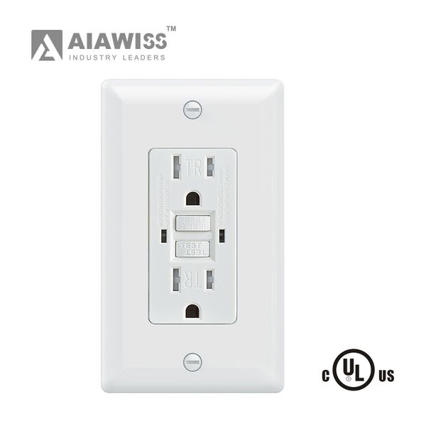 aiawiss 15a/20a 125 volt tamper-resistant gfci outlet ul, receptacle, indicater with led light wallplate white
aiawiss 15a/20a 125 volt tamper-resistant gfci outlet ul, receptacle, indicater with led light wallplate white