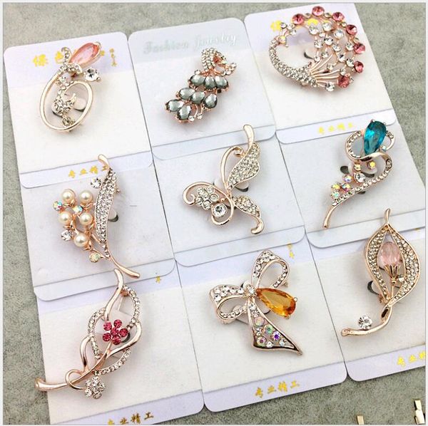 10pcs mix many designs lots of styles alloy crystal rhinestone brooch flower pins korea all-match party women accessories, Gray
10pcs mix many designs lots of styles alloy crystal rhinestone brooch flower pins korea all-match party women accessories, Gray