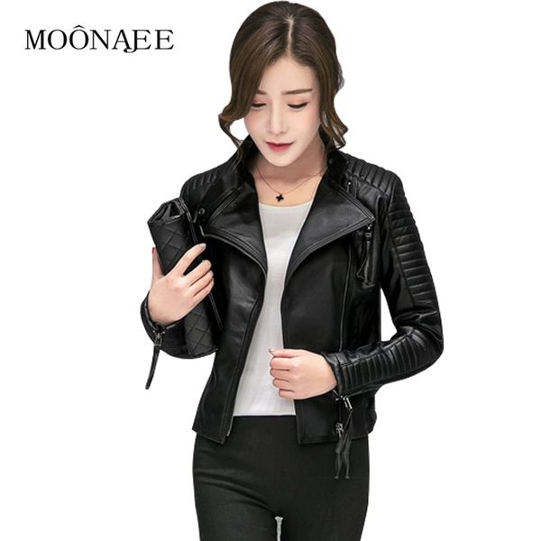 wholesale- 2017 new spring autumn pu leather jackets female slim short motorcycle jacket locomotive jackets outerwears for women puj04, Black;brown
wholesale- 2017 new spring autumn pu leather jackets female slim short motorcycle jacket locomotive jackets outerwears for women puj04, Black;brown