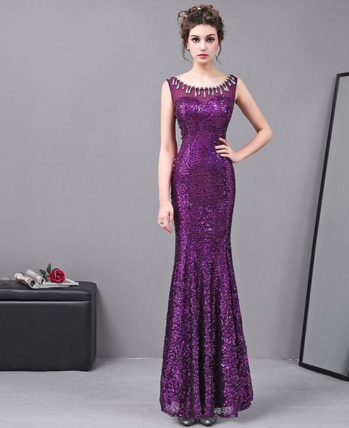 beaded sequin mermaid evening dress 2018 scoop neck long formal evening gowns purple party dress fast shipping, Black;red
beaded sequin mermaid evening dress 2018 scoop neck long formal evening gowns purple party dress fast shipping, Black;red
