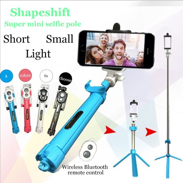 

multi function selfie stick with tripod bluetooth control monopod extendable self portrait wireless selfie handled pole remote shutter shoot