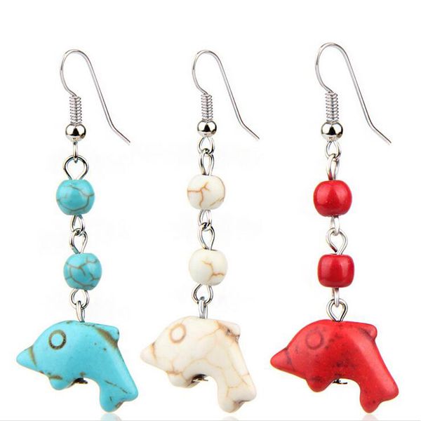 vintage dolphin turquoises long earrings luxury white howlite dangle drop natural stone earrings for women jewelry bohemian charm earring, Golden
vintage dolphin turquoises long earrings luxury white howlite dangle drop natural stone earrings for women jewelry bohemian charm earring, Golden