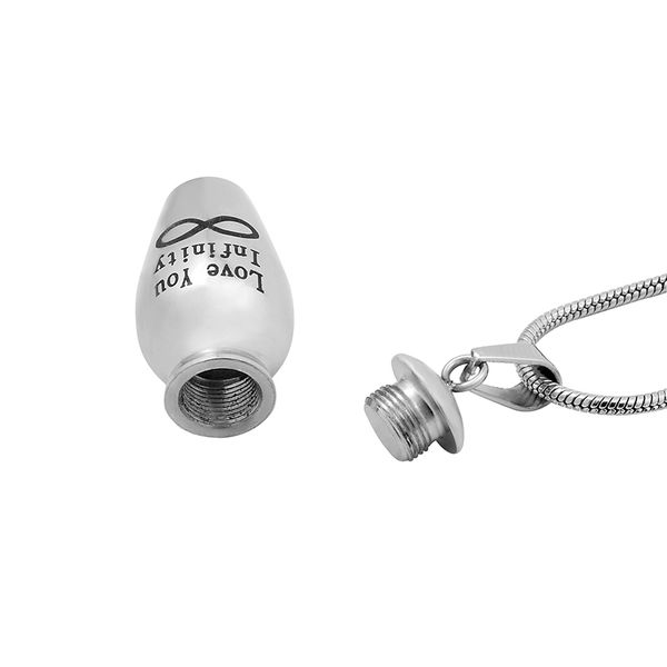 lkj9784 infinity love memorial urn necklace cremation ashes holder keepsake selling bottle shaped fashion pendant jewelry, Silver
lkj9784 infinity love memorial urn necklace cremation ashes holder keepsake selling bottle shaped fashion pendant jewelry, Silver