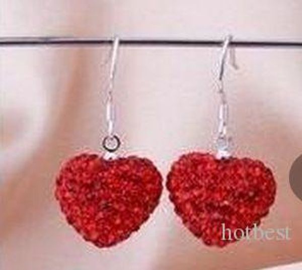 ale new rhinestone mix colors white disco ball beads clay heart drop dangle crystall crystal earrings stud women q83, Silver
ale new rhinestone mix colors white disco ball beads clay heart drop dangle crystall crystal earrings stud women q83, Silver
