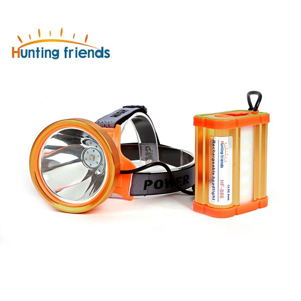 

hunting friends new separate style led headlamp 18650 headlight with side light&usb outport 3 mode reachargeable gold headlamp