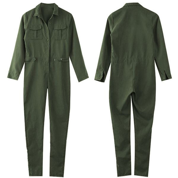 wholesale- 2016 fashion women's ladies long sleeves turn-down collar slim full body romper jumpsuits army green, Black;white
wholesale- 2016 fashion women's ladies long sleeves turn-down collar slim full body romper jumpsuits army green, Black;white