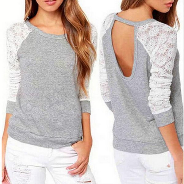 new spring autumn women sweatshirts backless embroidery lace casual hoodies long sleeve sweatshirts ladies ing, White
new spring autumn women sweatshirts backless embroidery lace casual hoodies long sleeve sweatshirts ladies ing, White