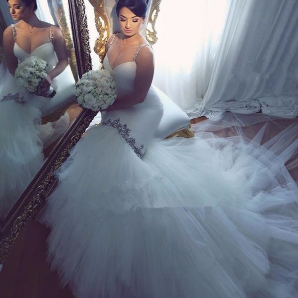 mermaid wedding dresses 2019 spaghetti straps sleeveless tulle skirt beading wedding gowns sweetheart vestido de noiva, White
mermaid wedding dresses 2019 spaghetti straps sleeveless tulle skirt beading wedding gowns sweetheart vestido de noiva, White