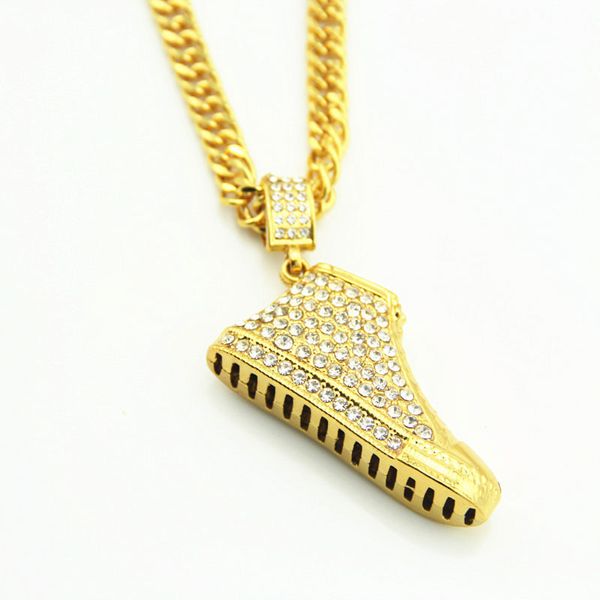 full rhinestone running shoes pendant necklaces men women hip hop chains gold plated bling jewelry gifts, Silver
full rhinestone running shoes pendant necklaces men women hip hop chains gold plated bling jewelry gifts, Silver