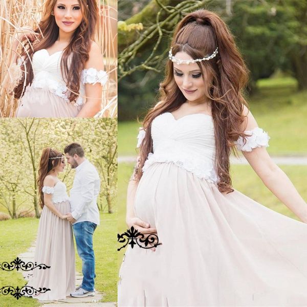 new white pregnant maternity evening dresses 3d flowers peplum a line off shoulder long chiffon plus size formal prom party gown, Black;red
new white pregnant maternity evening dresses 3d flowers peplum a line off shoulder long chiffon plus size formal prom party gown, Black;red