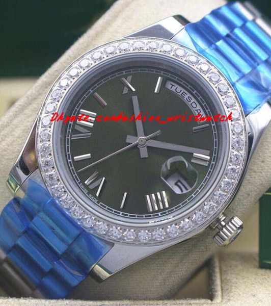 luxury watches 2017 roman diamond bezel watch green dial chest 41mm automatic fashion brand men's watch wristwatch, Slivery;brown
luxury watches 2017 roman diamond bezel watch green dial chest 41mm automatic fashion brand men's watch wristwatch, Slivery;brown