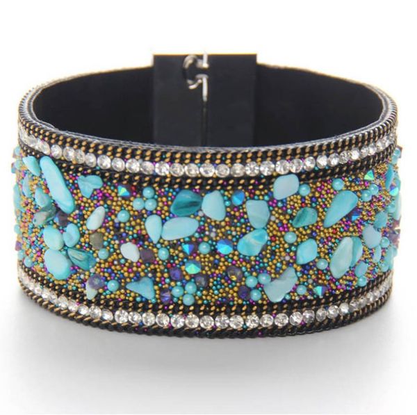 new fashion jewelry woman bangle bracelet magnetic clasp leather crystal stones cuff bangles yn, Black
new fashion jewelry woman bangle bracelet magnetic clasp leather crystal stones cuff bangles yn, Black