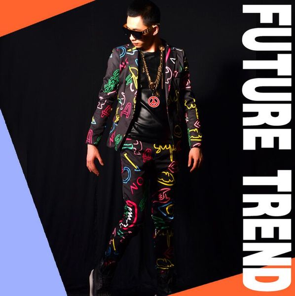 wholesale- men's new male singer ds dj right zhilong gd neon colors suits, men bars nightclubs costumes jacket coat dress, White;black
wholesale- men's new male singer ds dj right zhilong gd neon colors suits, men bars nightclubs costumes jacket coat dress, White;black