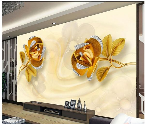 3d gold rose three-dimensional background wall mural 3d wallpaper 3d wall papers for tv backdrop
3d gold rose three-dimensional background wall mural 3d wallpaper 3d wall papers for tv backdrop