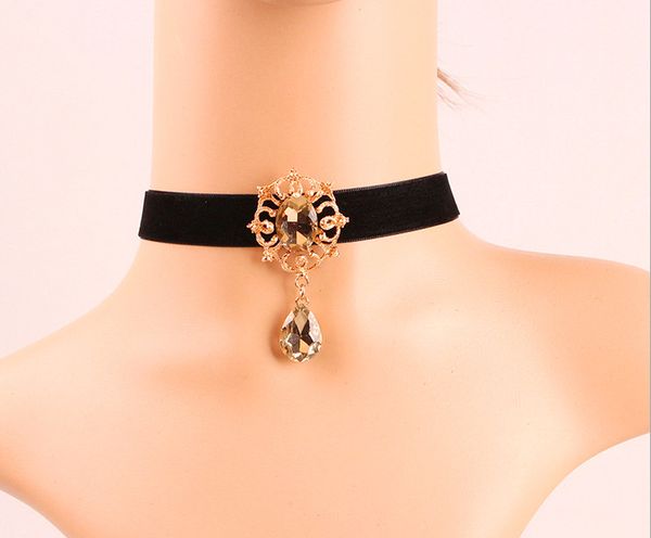 new europe and the united states harajuku frenzy necklace japan and south korea punk lolita crystal necklace collar collar necklace female s, Golden;silver
new europe and the united states harajuku frenzy necklace japan and south korea punk lolita crystal necklace collar collar necklace female s, Golden;silver