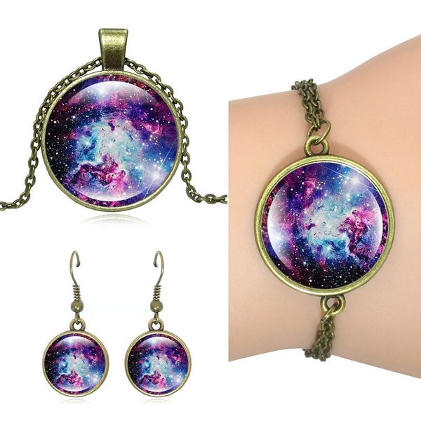 5set children jewelry set galactic space picture vintage bronze accessories pendant necklace stud earrings bracelets set jewelry gift, Red;brown
5set children jewelry set galactic space picture vintage bronze accessories pendant necklace stud earrings bracelets set jewelry gift, Red;brown