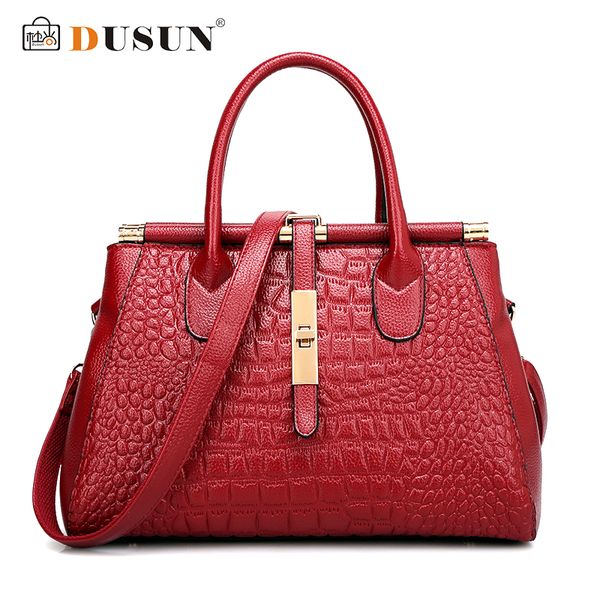 wholesale- dusun 2016 women crocodile leather bag real genuine leather handbags woman vintage hand bag brands ladies black shoulder bag
wholesale- dusun 2016 women crocodile leather bag real genuine leather handbags woman vintage hand bag brands ladies black shoulder bag