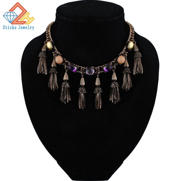 new retro necklace pendant 100% environmentally friendly materials acrylic beads kc plating ancient gilt hanging bohemian ethnic style large, Black
new retro necklace pendant 100% environmentally friendly materials acrylic beads kc plating ancient gilt hanging bohemian ethnic style large, Black