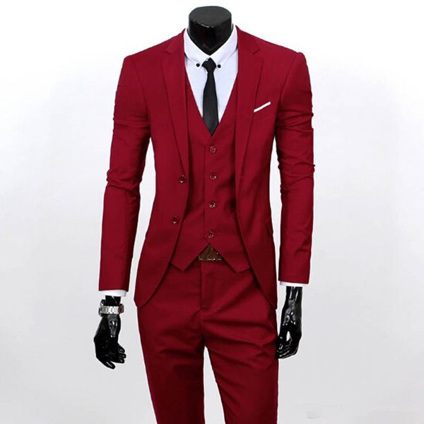 men 3 piece suits set jacket+pants+vest brand costume clothing formal dress wedding suit for homme groom business tuxedos ing, White;black
men 3 piece suits set jacket+pants+vest brand costume clothing formal dress wedding suit for homme groom business tuxedos ing, White;black
