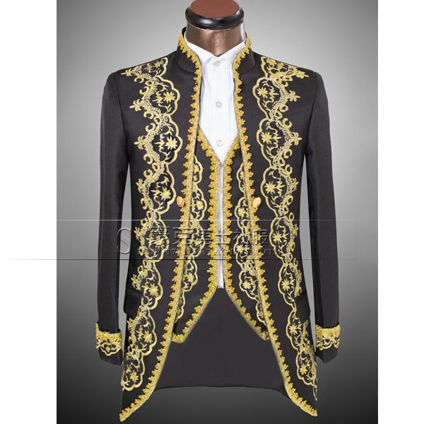 wholesale- vogue style gold embroidery men tuxedos classic groomsmen men wedding suit(jacket+pants+vest) white black actual pictures
wholesale- vogue style gold embroidery men tuxedos classic groomsmen men wedding suit(jacket+pants+vest) white black actual pictures
