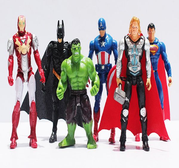6pcs/set 9-11cm the avengers action figure pvc captain america superman thor iron man action figures for baby
6pcs/set 9-11cm the avengers action figure pvc captain america superman thor iron man action figures for baby