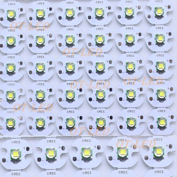 

wholesale- 5pcs cree xml xm-l t6 led u2 10w white high power led emitter diode with 12mm 14mm 16mm 20mm pcb for diy