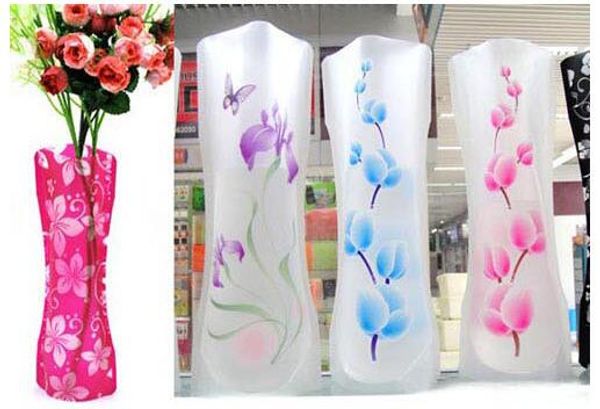 12*27cm creative clear eco-friendly foldable folding flower pvc vase unbreakable reusable home wedding party decoration
12*27cm creative clear eco-friendly foldable folding flower pvc vase unbreakable reusable home wedding party decoration
