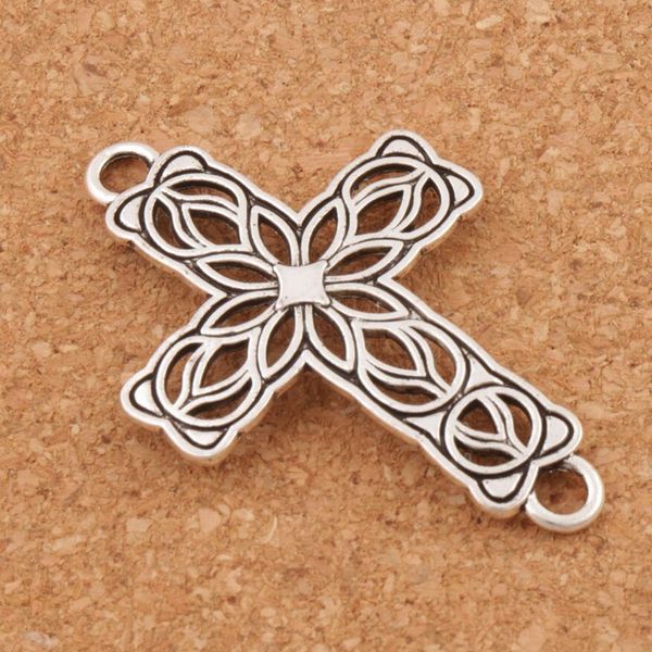 Open Flower Cross 2-Hole Connector 80pcs/lot Tibetan Silver Fit Infinity Leather Bracelets Jewelry DIY L1209 27.5x42mm
Open Flower Cross 2-Hole Connector 80pcs/lot Tibetan Silver Fit Infinity Leather Bracelets Jewelry DIY L1209 27.5x42mm