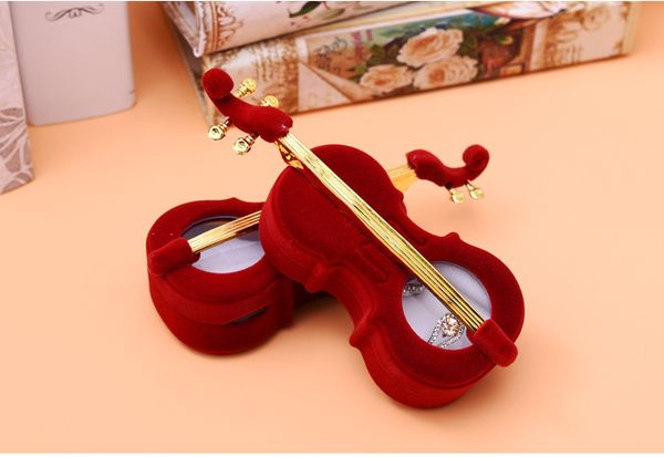 simple seven elegant red violin ring box plastic flocking necklace box earring earring case jewelry set display for wedding, Black;white
simple seven elegant red violin ring box plastic flocking necklace box earring earring case jewelry set display for wedding, Black;white