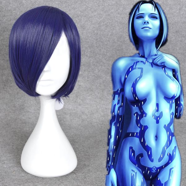 game halo cortana cosplay wig short bob purple blue hair halloween full wigs, Black
game halo cortana cosplay wig short bob purple blue hair halloween full wigs, Black