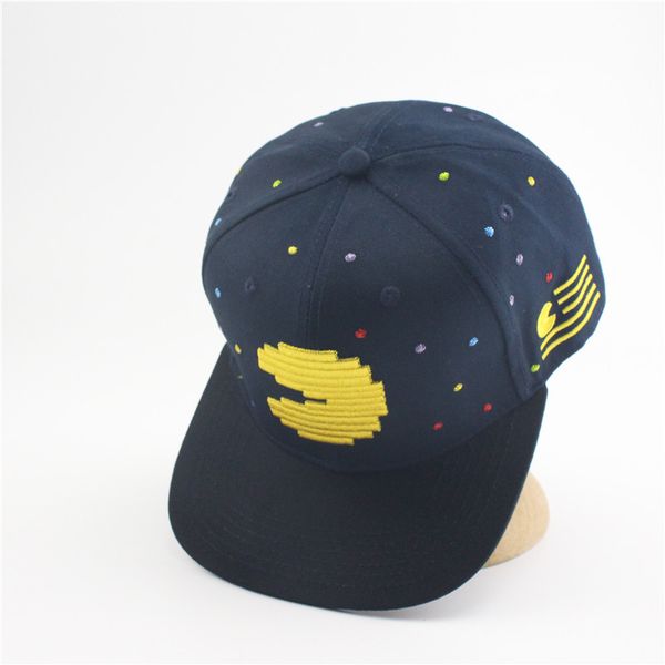 

Pac-Man Мода Adule Snapback Лето Стиль Вышивки Pacman Sun Hat Унисекс Бейсболки Свободный Размер
