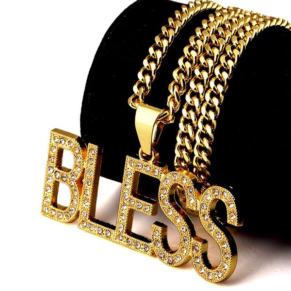 factory sale gold plated letter bless pendant necklace with bling rhinestone jewelry hip hop nightclub exaggerated, Silver
factory sale gold plated letter bless pendant necklace with bling rhinestone jewelry hip hop nightclub exaggerated, Silver