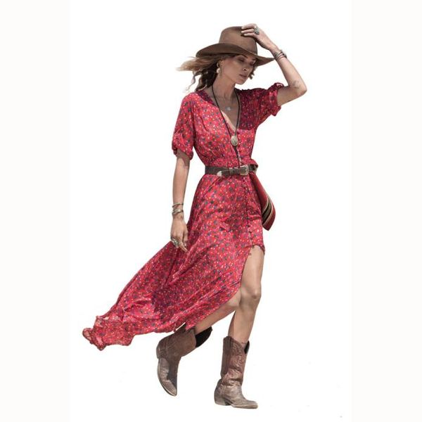 summer style women long dress v neck floral print chiffon maxi dress casual boho party dresses vestidos beach dress, Black;gray
summer style women long dress v neck floral print chiffon maxi dress casual boho party dresses vestidos beach dress, Black;gray