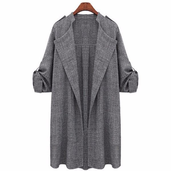 autumn women coat slim thin trench outerwear casual lapel windbreaker cape coat european style linen gray long cardigan, Tan;black
autumn women coat slim thin trench outerwear casual lapel windbreaker cape coat european style linen gray long cardigan, Tan;black
