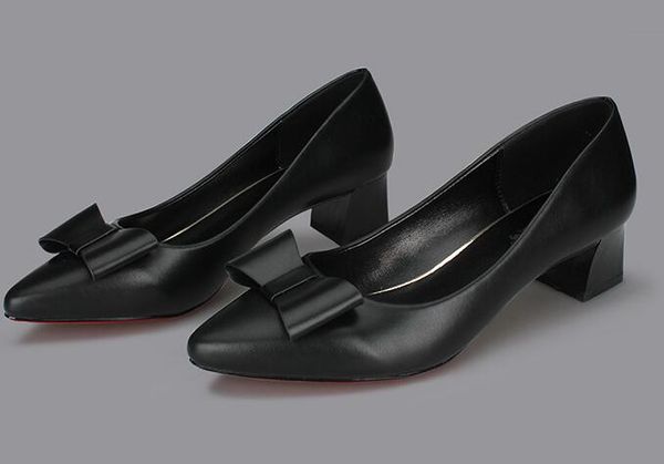 women pumps bowknot pointed toe microfiber leather chunky heels shoes ladies elegant shallow mouth single shoes dress shoes big size, Black
women pumps bowknot pointed toe microfiber leather chunky heels shoes ladies elegant shallow mouth single shoes dress shoes big size, Black